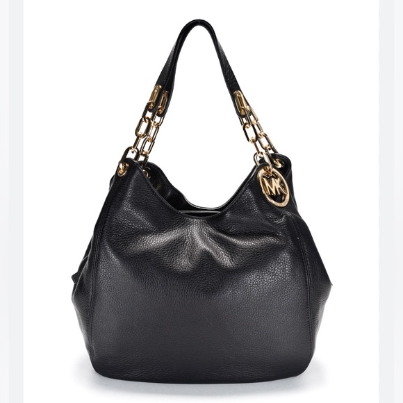 Handbags - Michael Kors Genuine Soft Pebbled Leather Fulton Shoulder Bag Like New